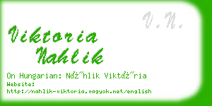 viktoria nahlik business card